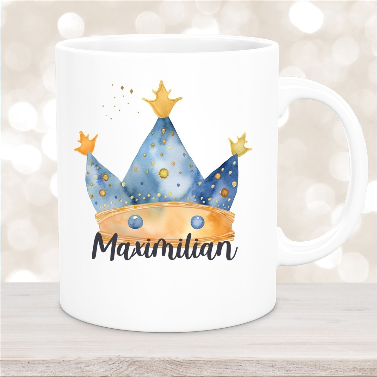 Tasse Prinz Krone #1 Wunschname Keramik Kinderbecher personalisiert versch. Farben