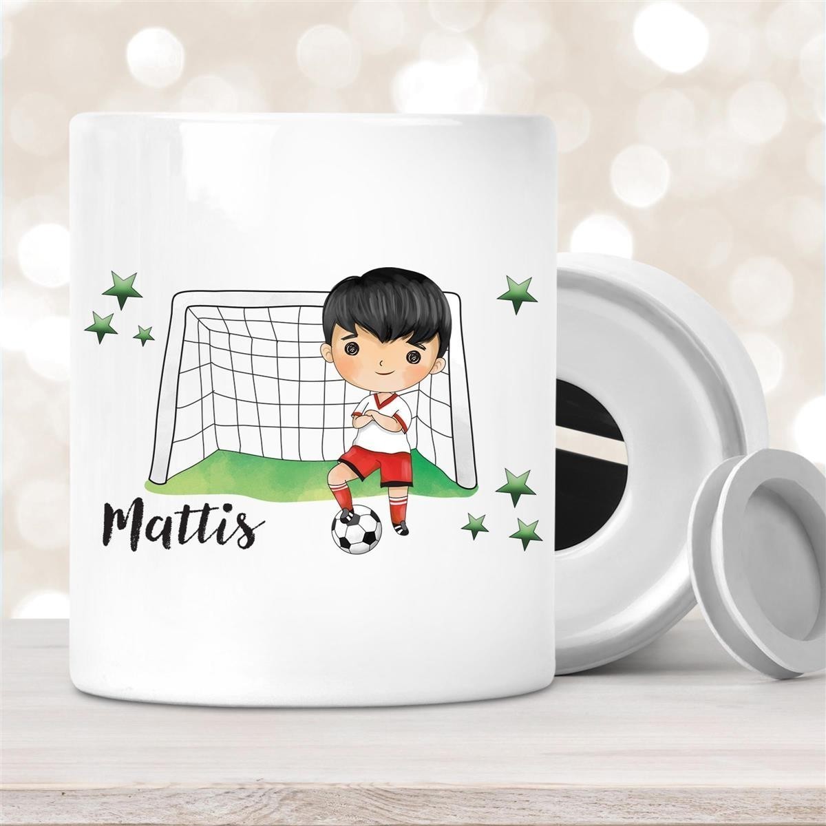 Spardose mit Wunschname Fußball #2 personalisiert Spardose mit Wunschname Fußball #2 personalisiert