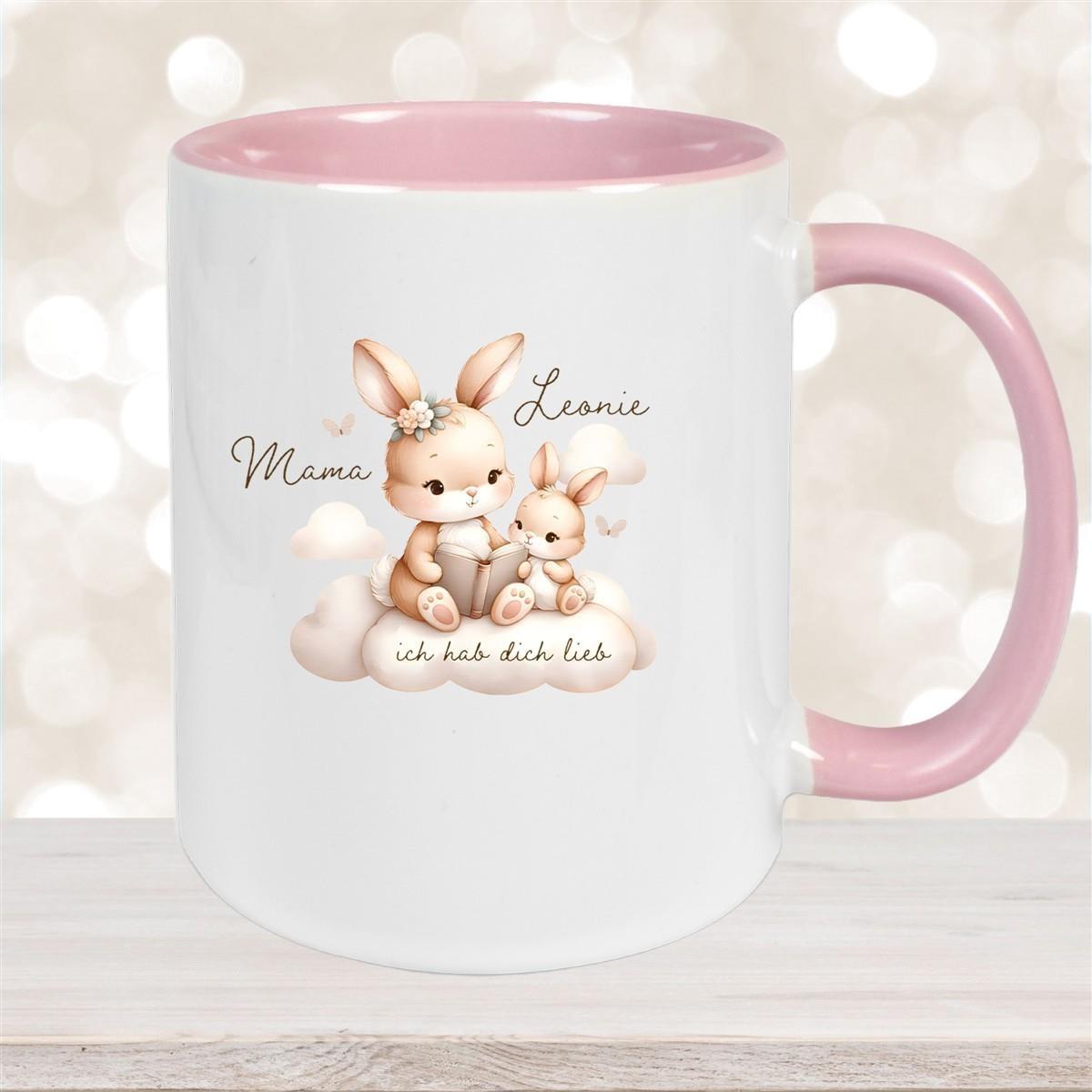 Tasse Muttertag 6 Wunschnamen Keramik Personalisiert versch. Farben