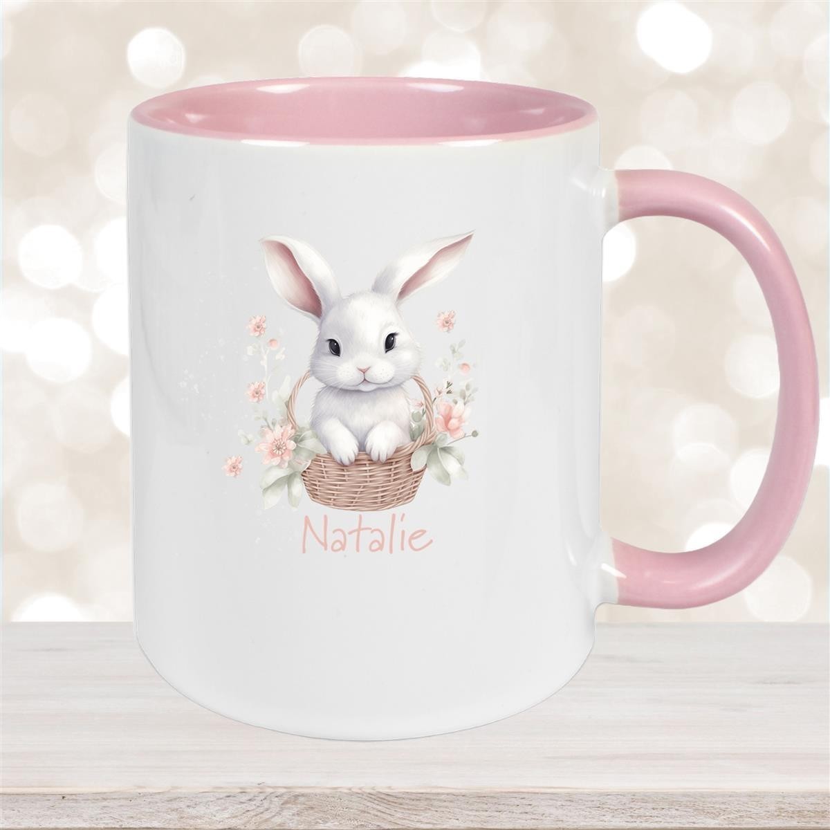Tasse Hase #1 Wunschnamen Keramik personalisiert versch. Farben