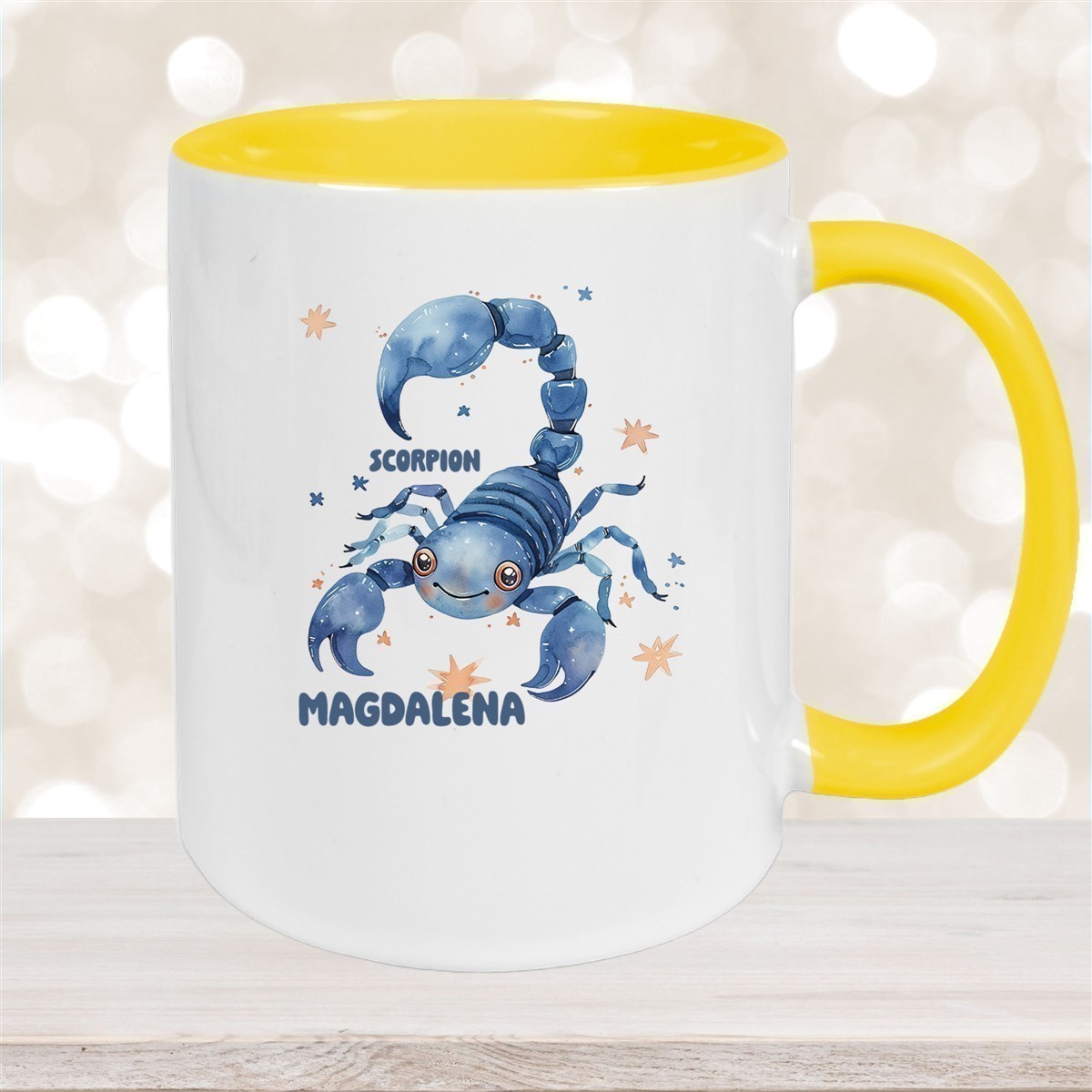 Tasse Sternzeichen Kinder Skorpion #1 Wunschname Keramik Kinderbecher personalisiert versch. Farben