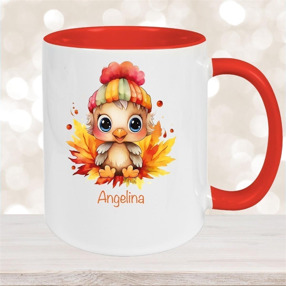 Tasse Wunschname Küken 1 Keramik Kinderbecher personalisiert versch. Farben