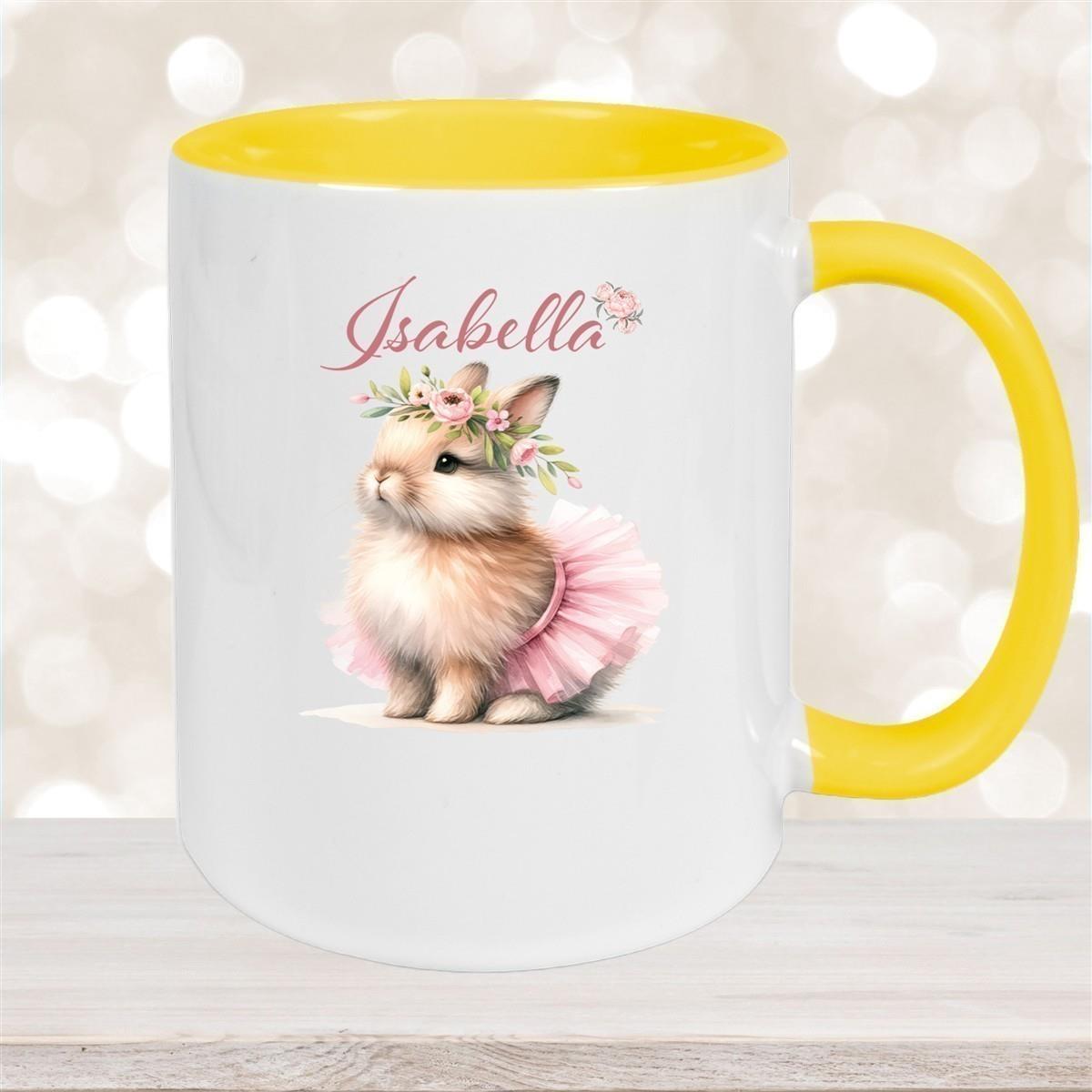 Tasse Ostern - Hase 9 Wunschnamen Keramik personalisiert versch. Farben