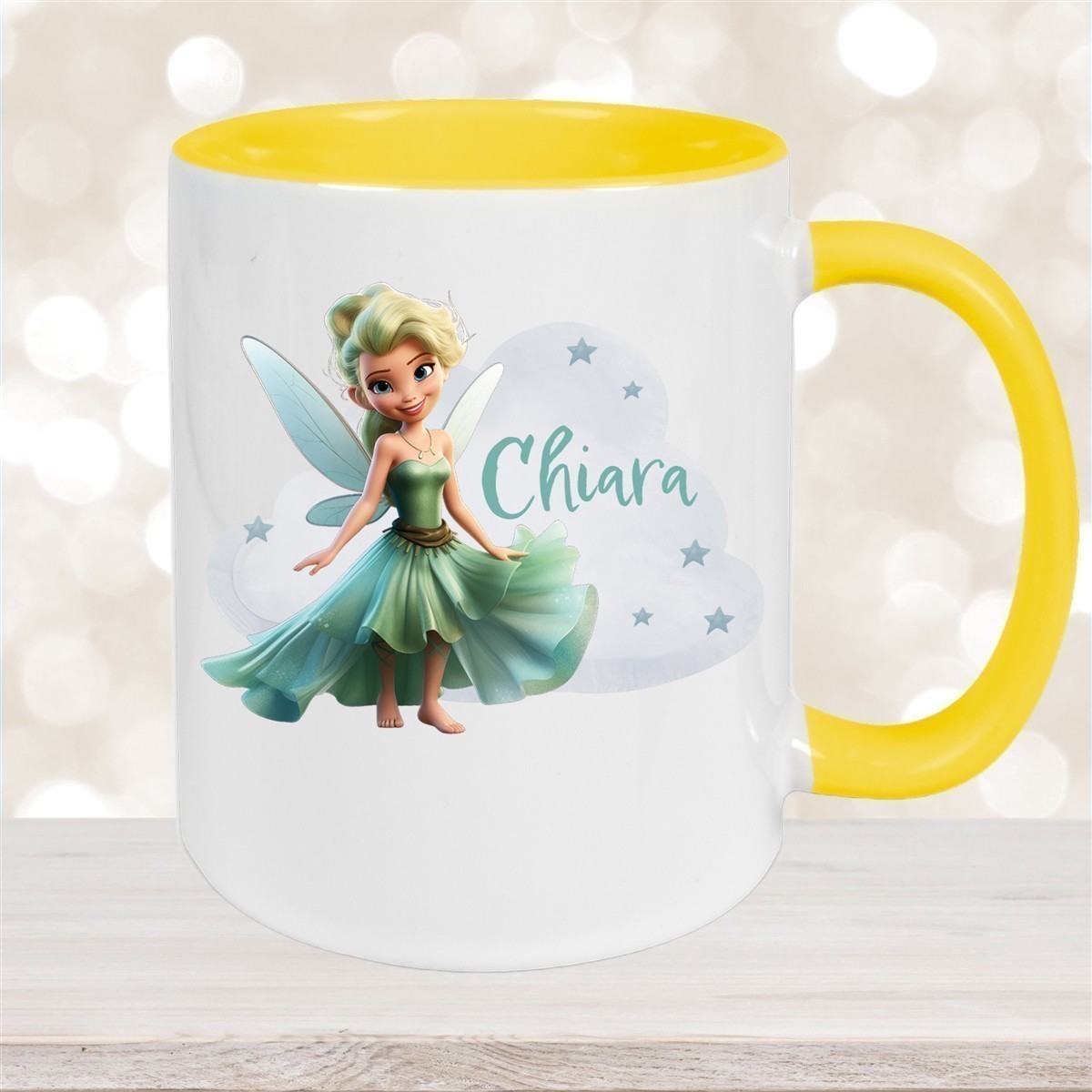 Tasse Fee #5 Wunschname Keramik Kinderbecher personalisiert versch. Farben