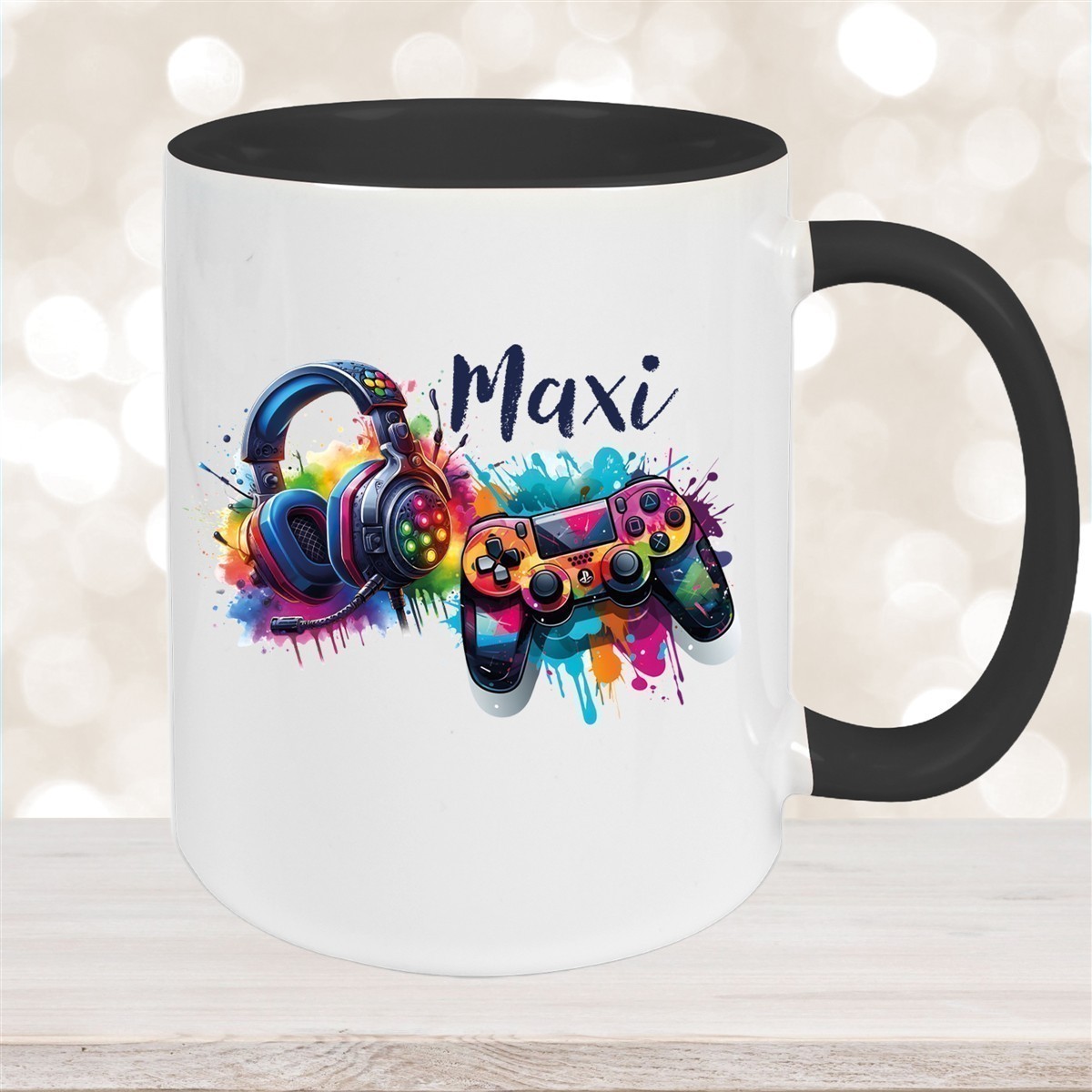 Tasse Gamer #3 Wunschname Keramik Kinderbecher personalisiert versch. Farben