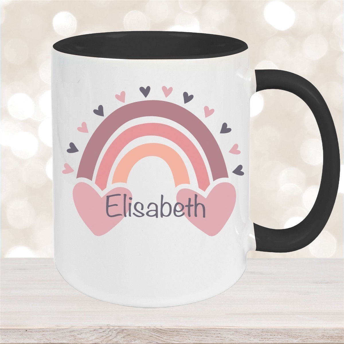 Tasse Wunschname Regenbogen #2 Keramik Kinderbecher versch. Farben