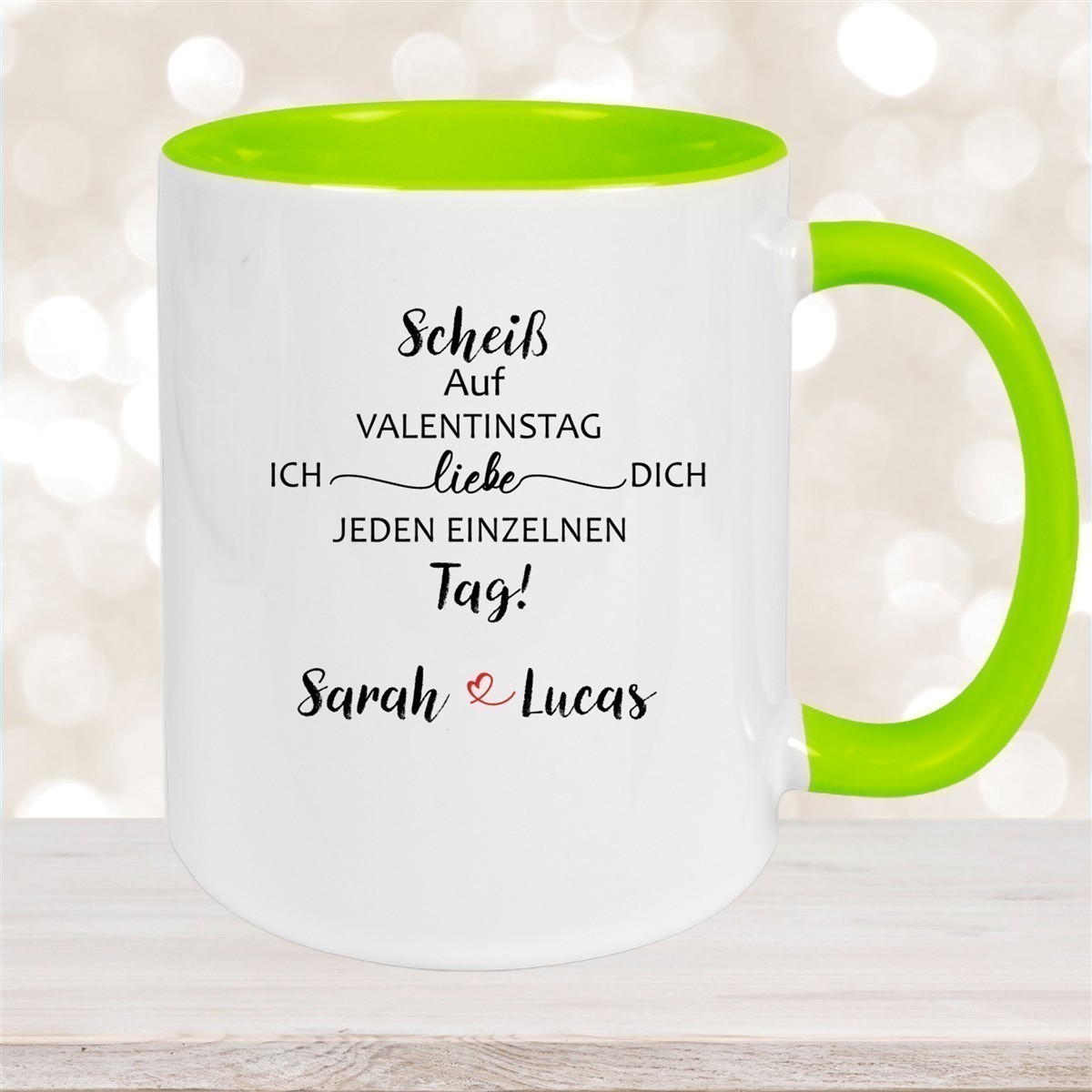 Tasse Spruch Valentinstag #23 Personalisiert Keramik versch. Farben