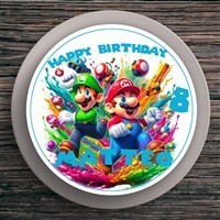Tortenaufleger Geburtstag Super-Mario #3 – Magische Kuchendekoration für Kindergeburtstage