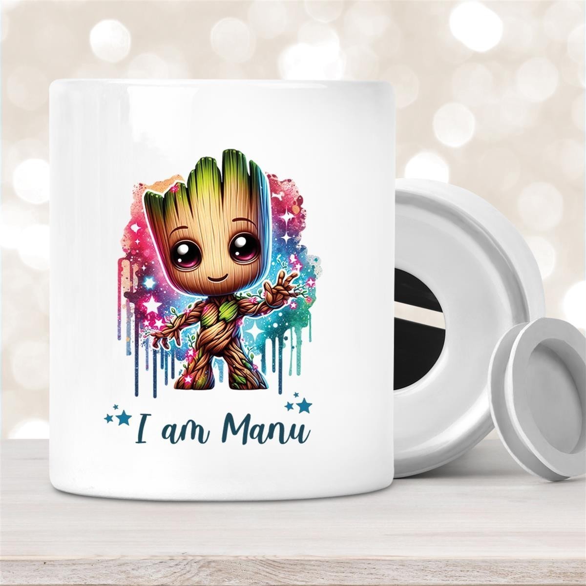 Spardose mit Wunschname Baby-Groot #5 personalisiert Spardose mit Wunschname Baby-Groot #5 personalisiert