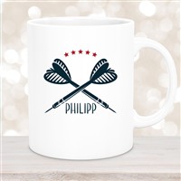 Tasse Dart #3 Wunschname Keramik Kinderbecher personalisiert Weiß