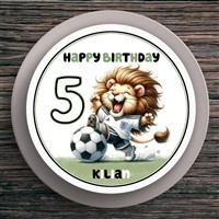 Tortenaufleger Geburtstag Fußball #12 Personalisiert Name & Zahl (20cm) Fondant Papier