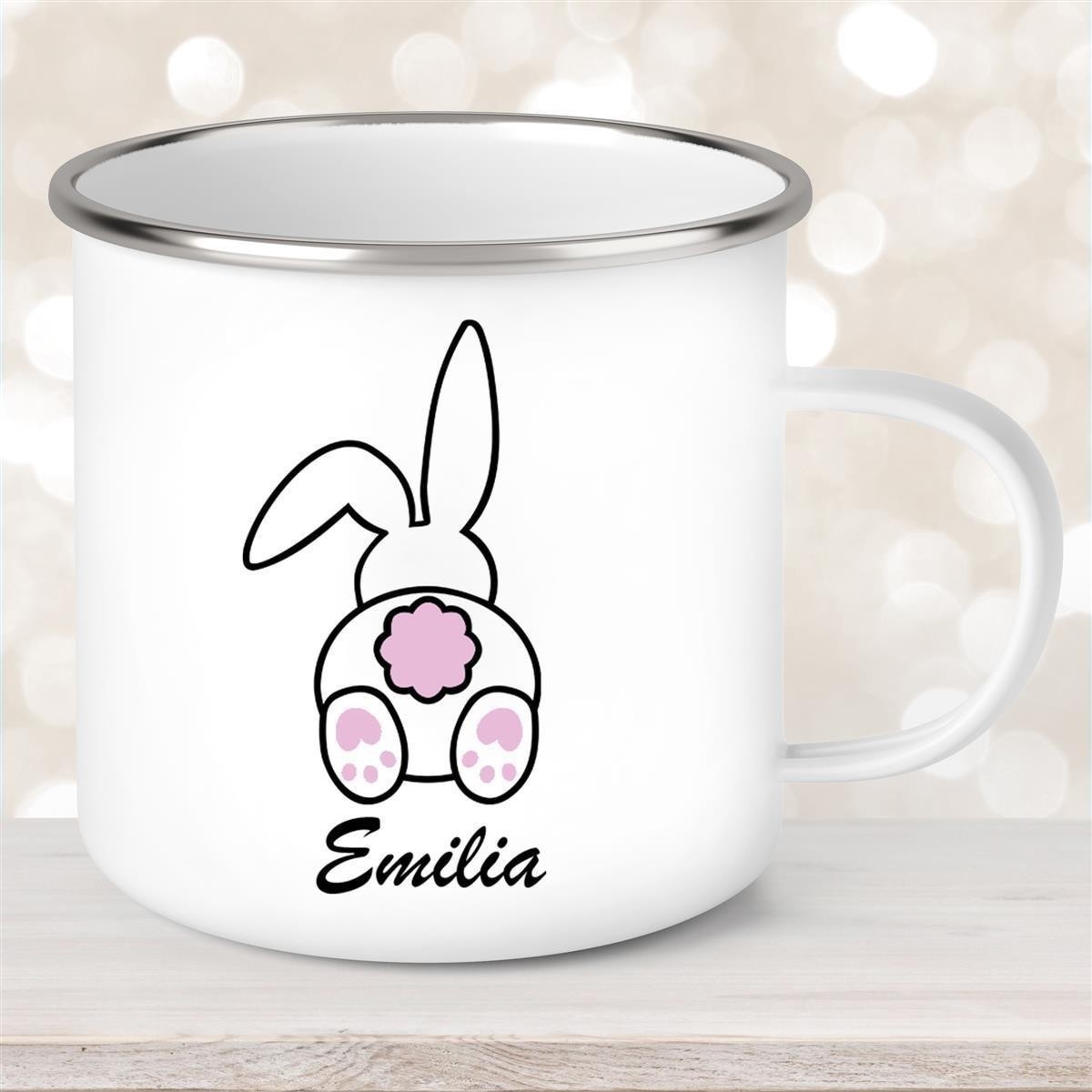 Tasse Ostern - Hase #3 Wunschnamen personalisiert Emaillie