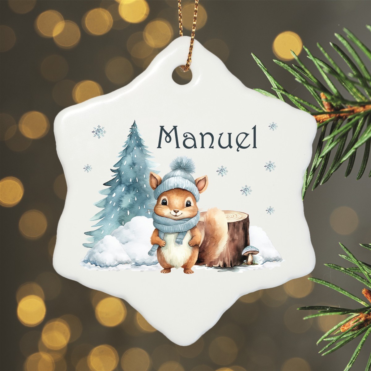 Christbaumanhänger Weihnachten Eichhörnchen #1 Ornament Christbaumschmuck versch. Formen