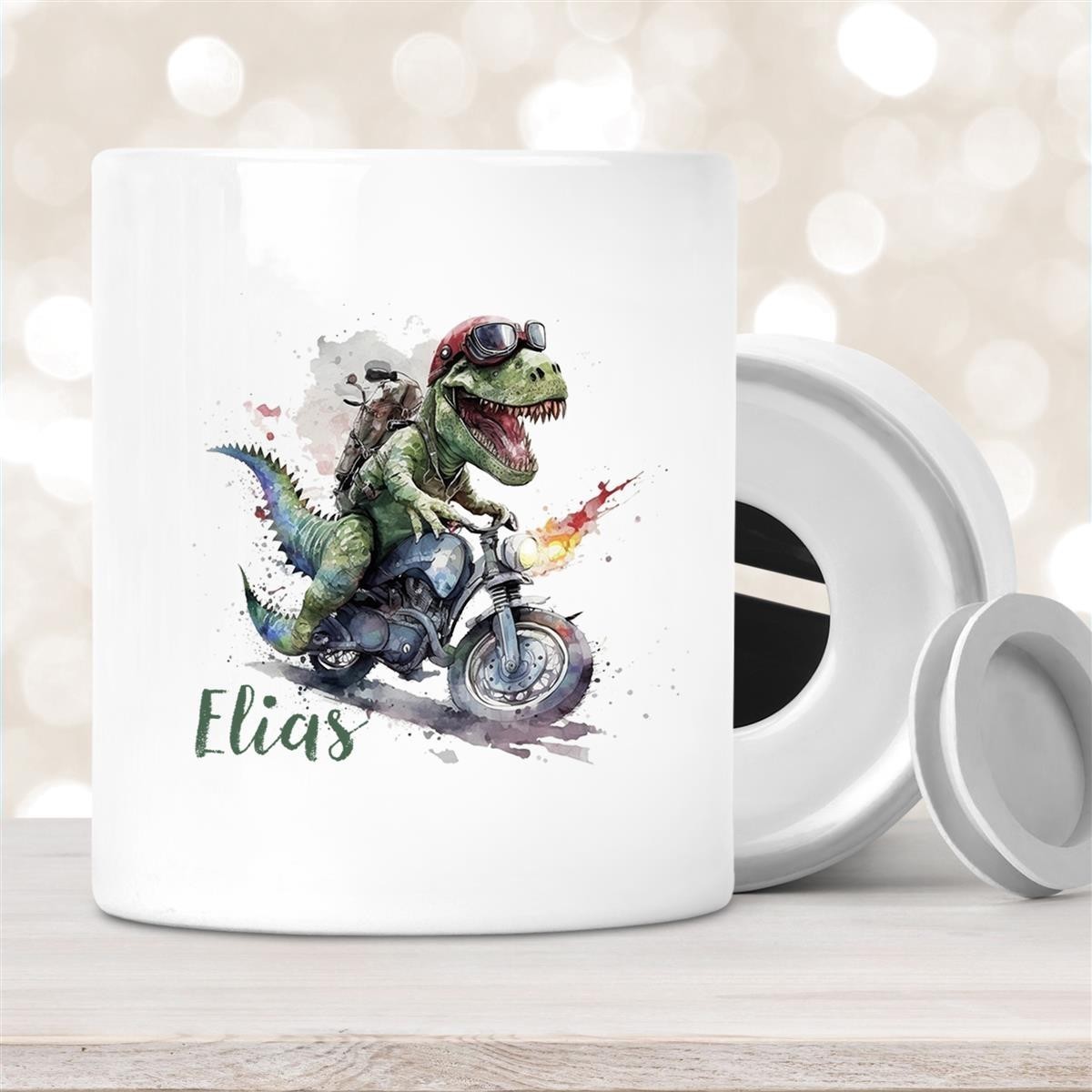 Spardose mit Wunschname Dino #5 personalisiert Spardose mit Wunschname Dino #5 personalisiert