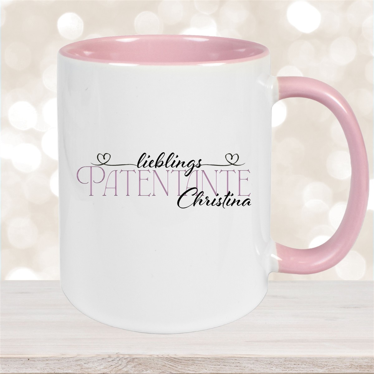 Tasse Wunschname Lieblings-Patentante #1 personalisiert Keramik Becher versch. Farben