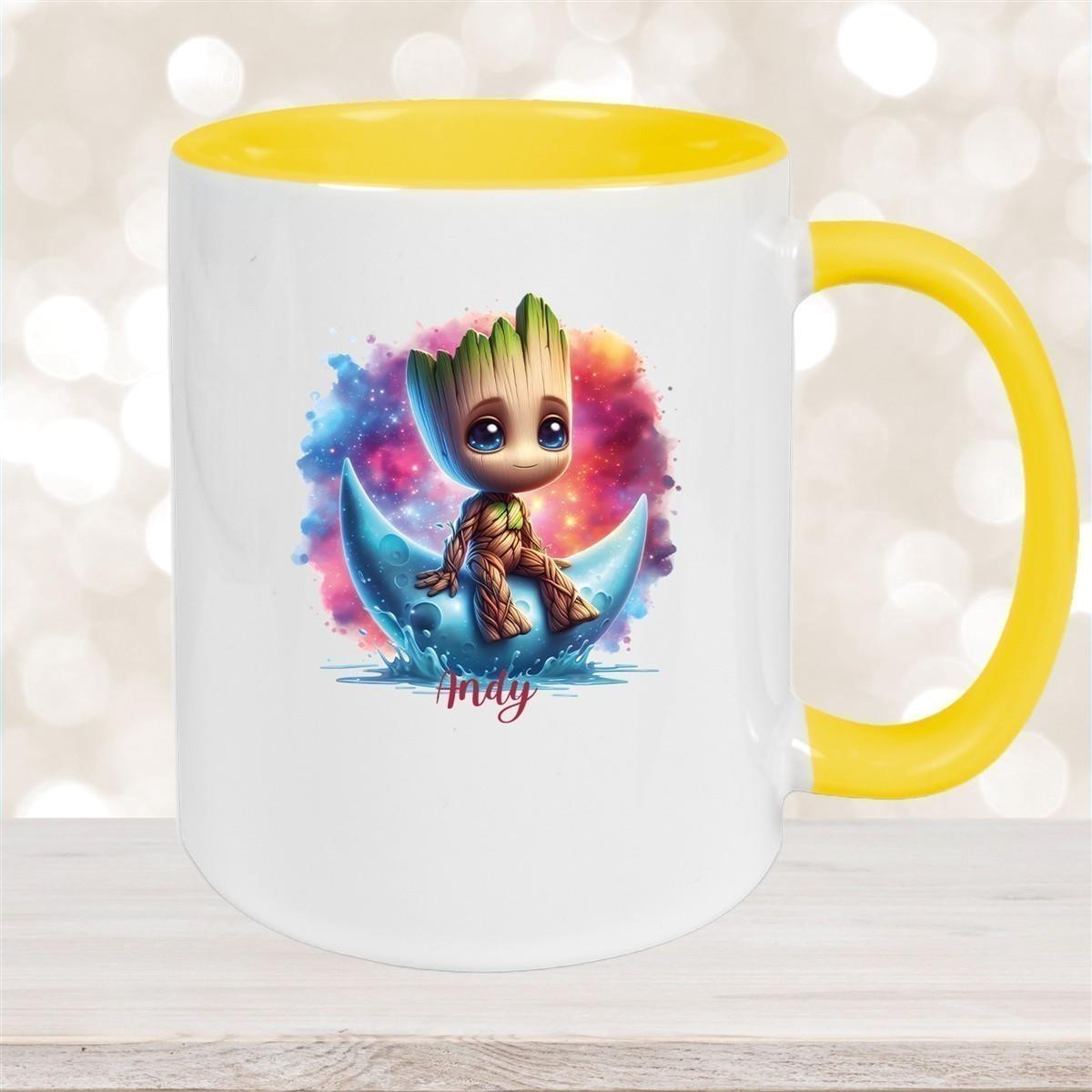 Tasse Wunschname Baby-Groot 7 Keramik Kinderbecher personalisiert versch. Farben
