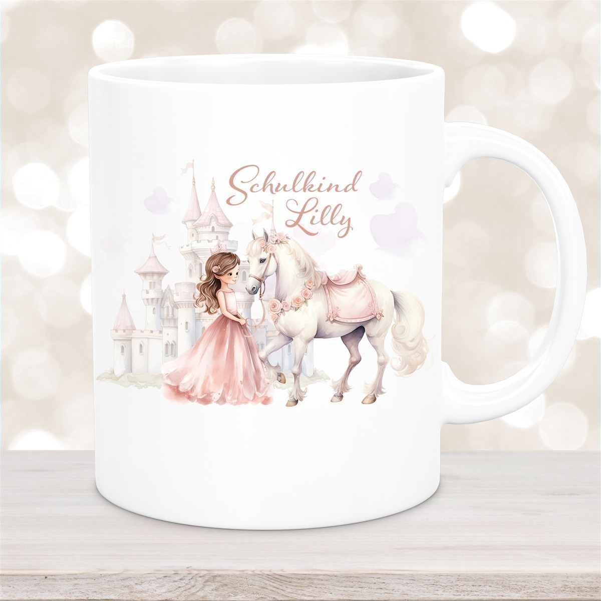 Tasse Kinder Prinzessin #1 Wunschname Keramik Kinderbecher personalisiert Weiß Tasse Kinder Prinzessin #1 Wunschname Keramik Kinderbecher personalisiert versch. Farben
