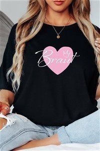 T-Shirt Braut & Team-Braut #04 Herz Damen-Shirt für den Junggesellinnenabschied