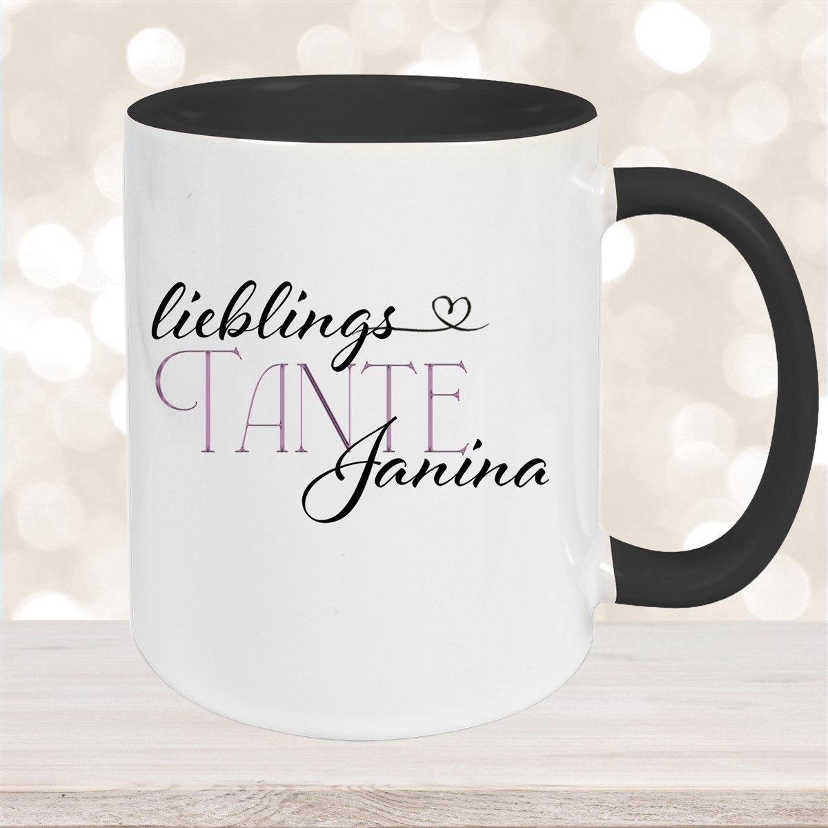 Tasse Wunschname Lieblings-Tante #1 personalisiert Keramik Becher versch. Farben