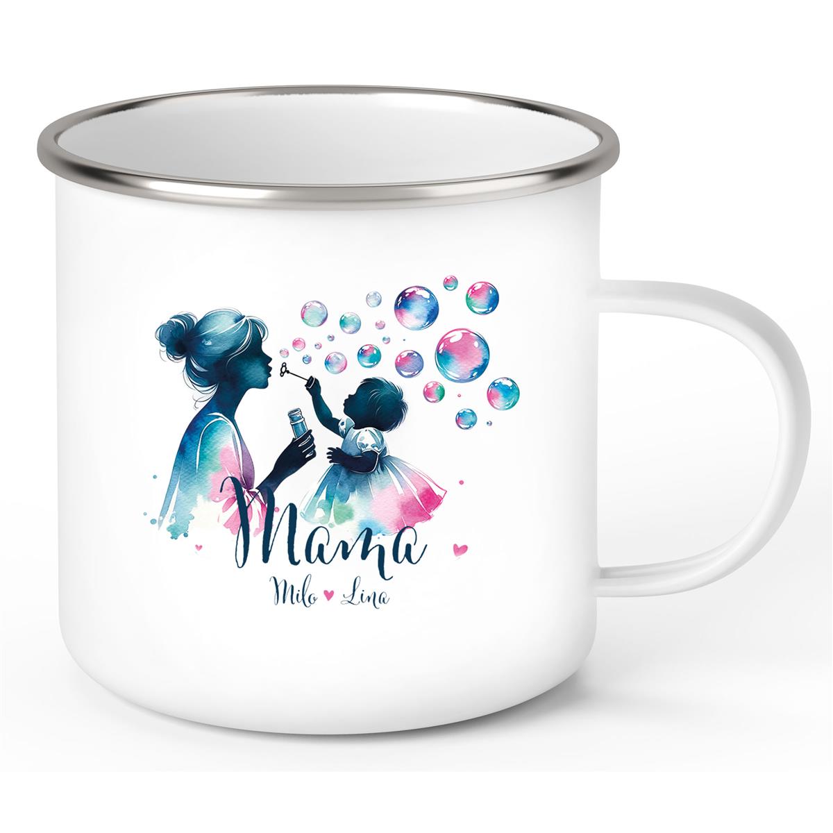 Tasse Muttertag 10 Wunschnamen Emaille Personalisiert