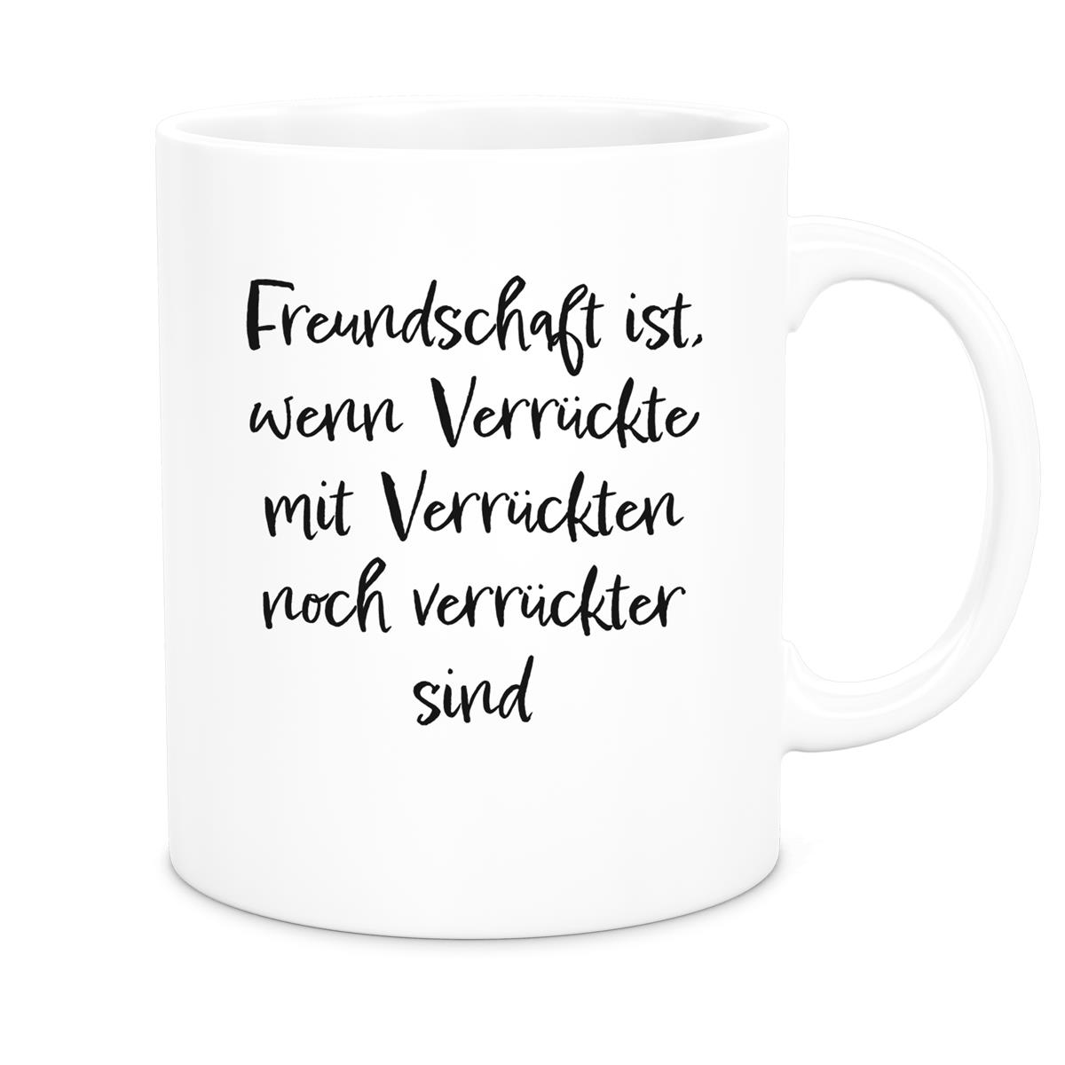 Tasse Freundschaft Liebe Sprüche 1 Keramik versch. Farben
