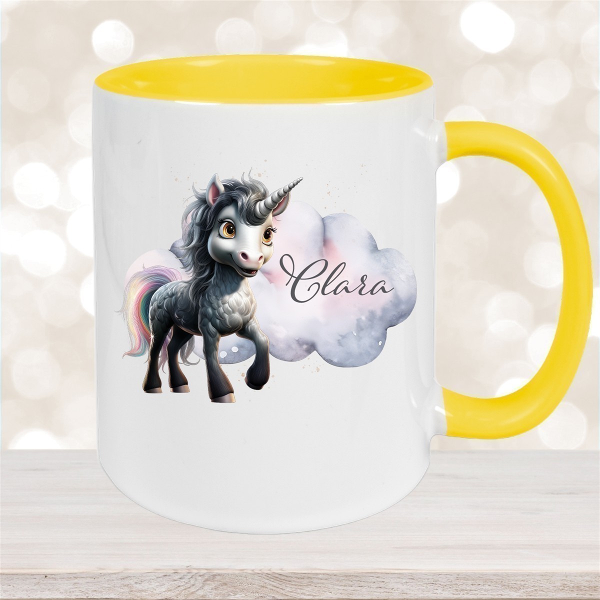 Tasse Einhorn #7 Wunschname Keramik Kinderbecher personalisiert versch. Farben