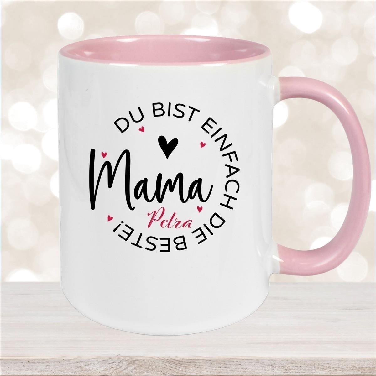 Tasse Muttertag 13 Wunschnamen Keramik Personalisiert versch. Farben