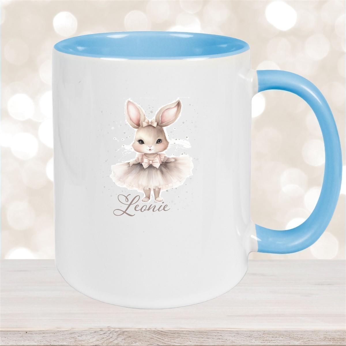 Tasse Ostern - Hase 8 Wunschnamen Keramik personalisiert versch. Farben