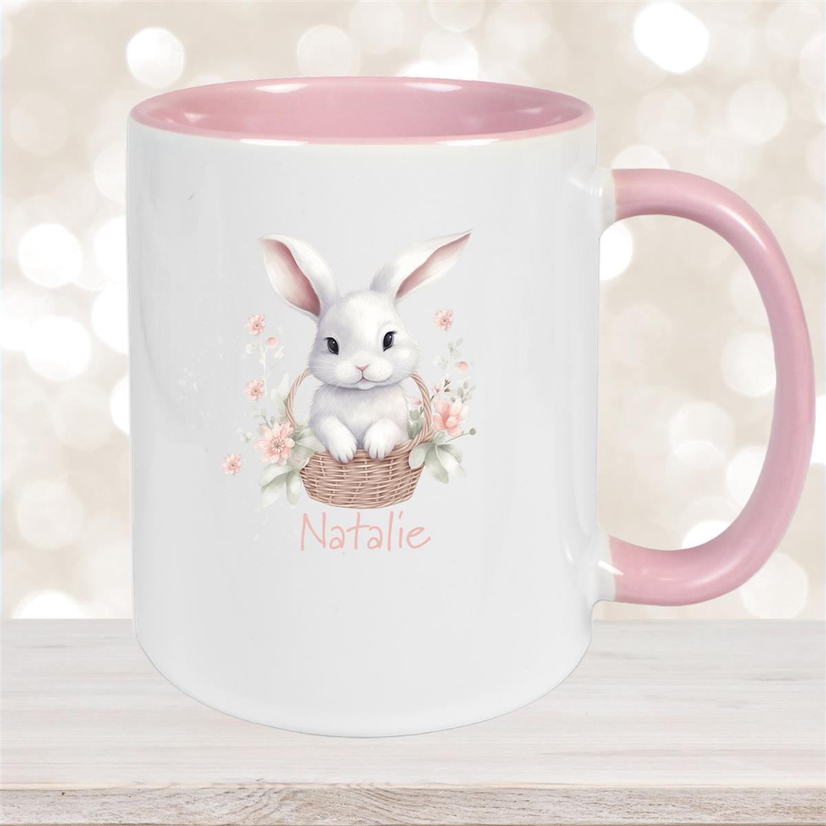 Tasse Hase #1 Wunschnamen Keramik personalisiert versch. Farben