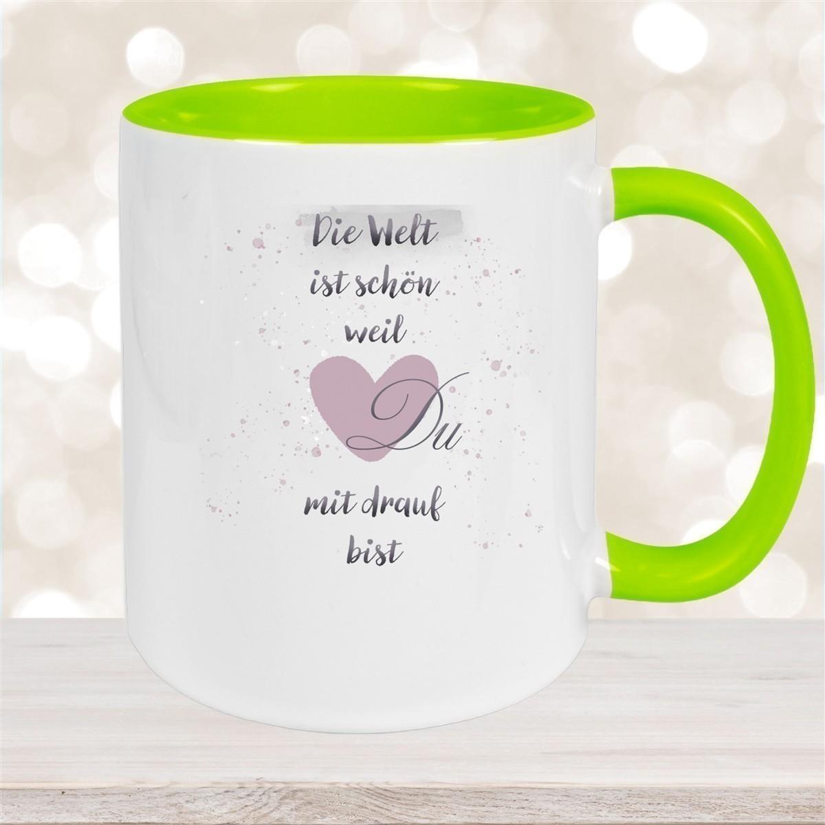 Tasse Freundschaft Liebe Sprüche 2 Keramik versch. Farben