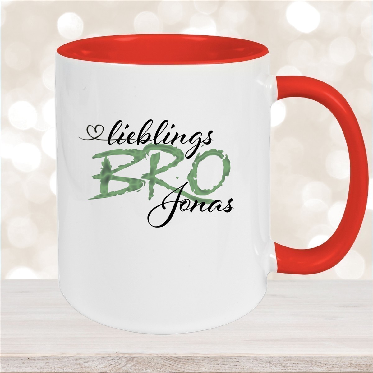 Tasse Wunschname Lieblings-BRO #2 personalisiert Keramik Becher versch. Farben