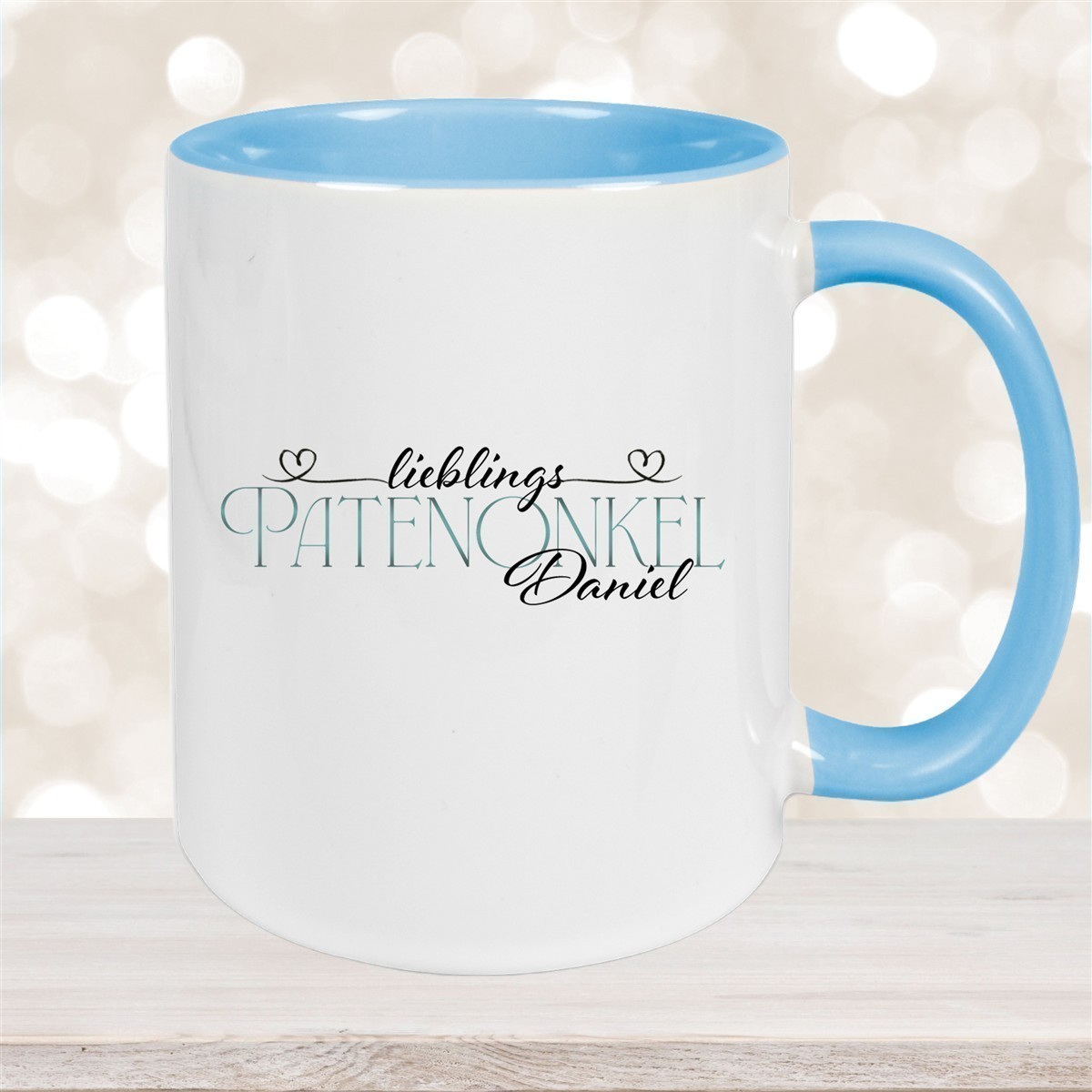 Tasse Wunschname Lieblings-Patenonkel #1 personalisiert Keramik Becher versch. Farben