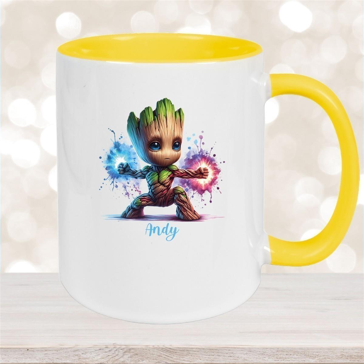 Tasse Wunschname Baby-Groot 8 Keramik Kinderbecher personalisiert versch. Farben