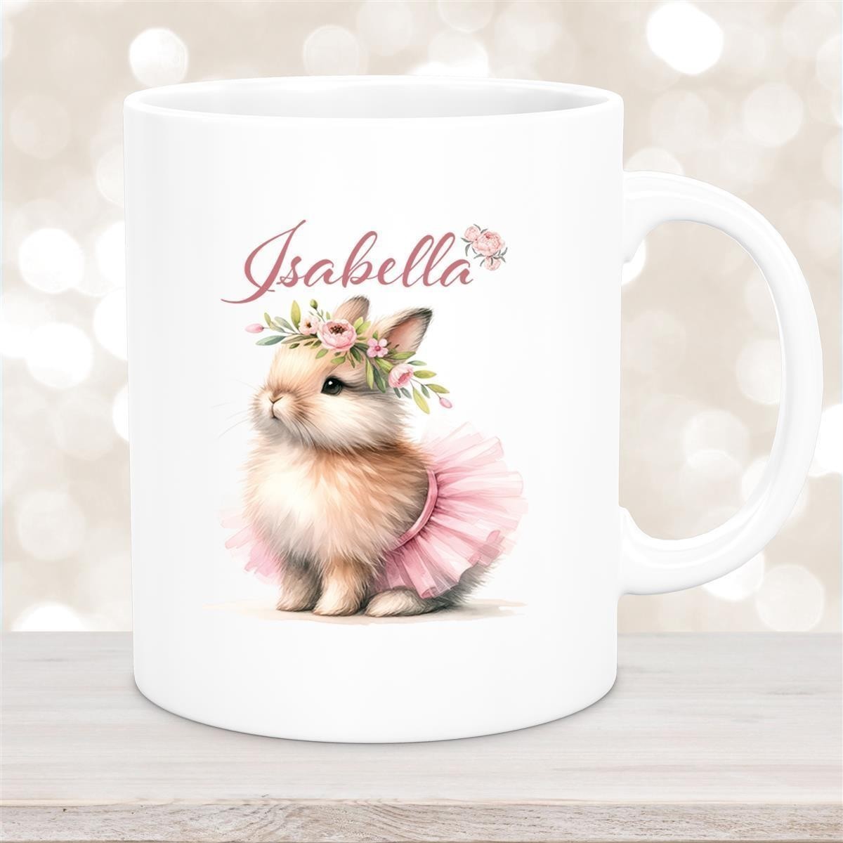 Tasse Ostern - Hase #9 Wunschnamen personalisiert Keramik Weiß Tasse Ostern - Hase #9 Wunschnamen personalisiert Keramik Weiß