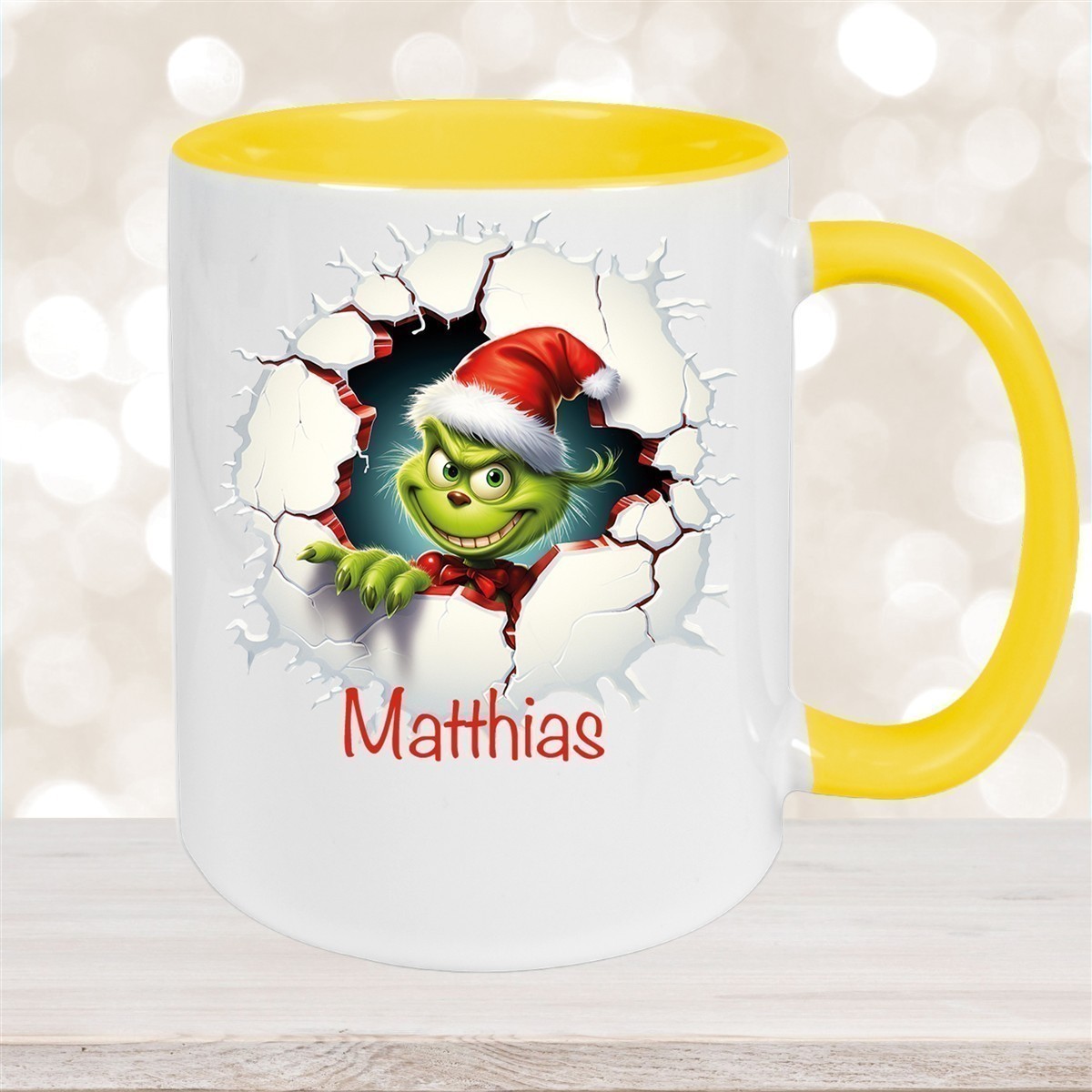 Tasse Wunschname Weihnachten Grinch #8 Keramik Kinderbecher versch. Farben