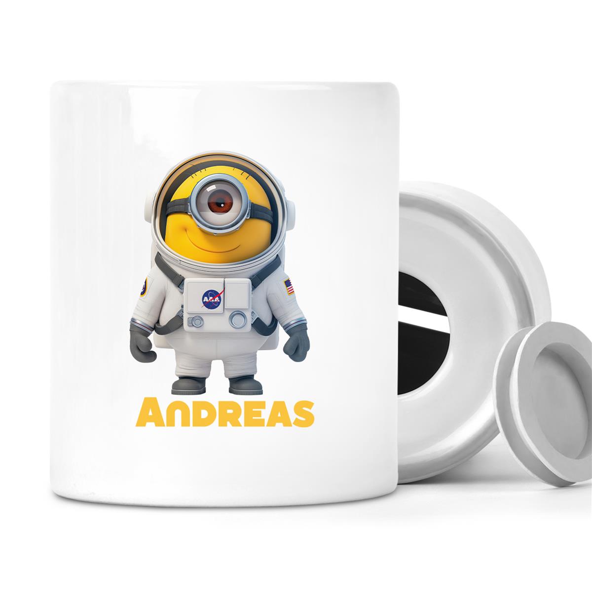 Spardose Minions Kinder Minion 3 Astronaut Wunschname personalisiert