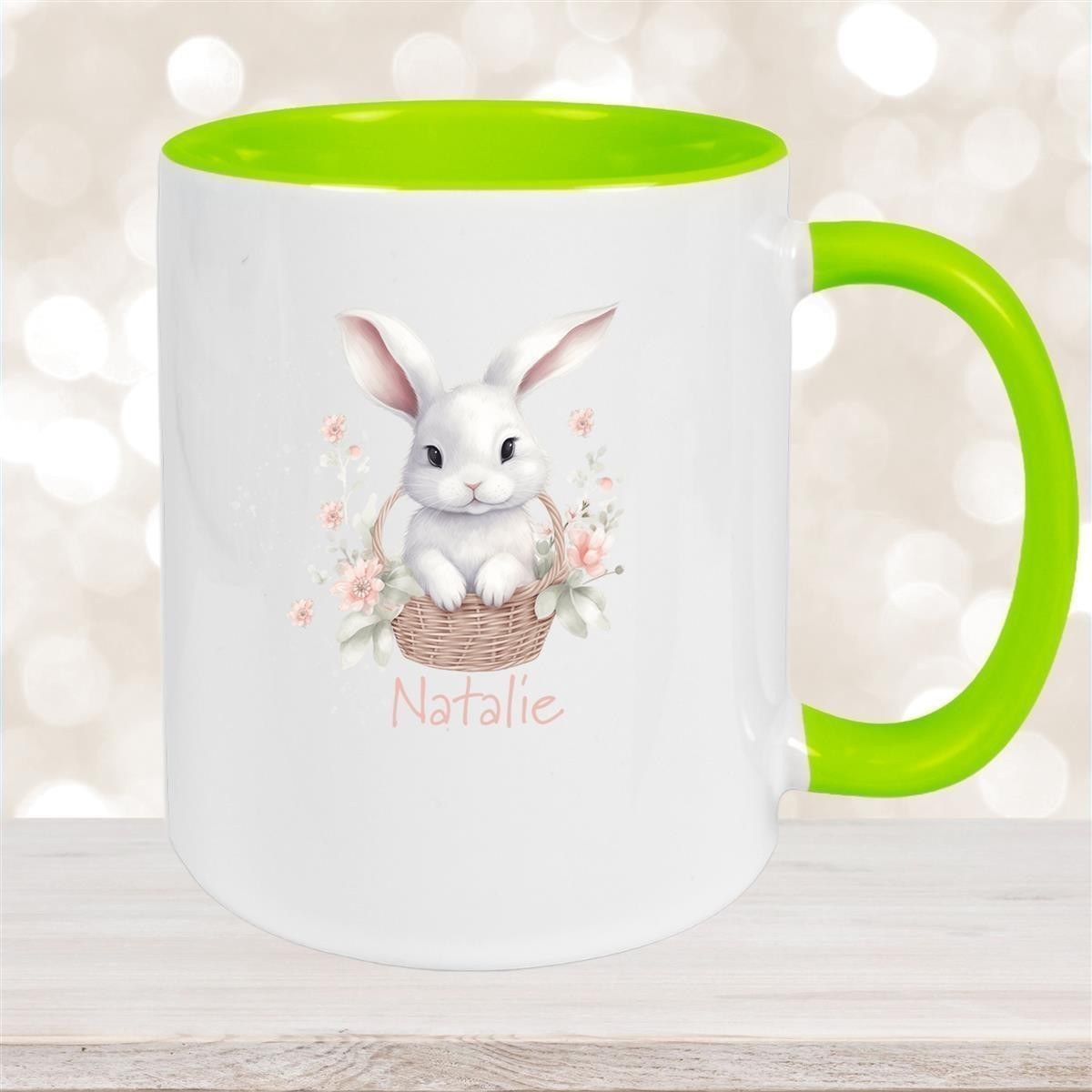 Tasse Hase #1 Wunschnamen Keramik personalisiert versch. Farben