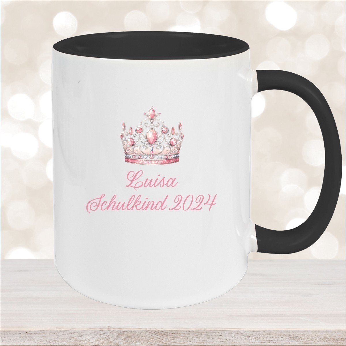 Tasse Schulkind #15 Wunschname Prinzessin#1 Keramik Kinderbecher Personalisiert versch. Farben