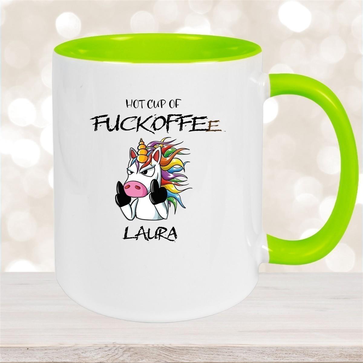 Tasse Einhorn 9 Wunschname Keramik Kinderbecher personalisiert versch. Farben