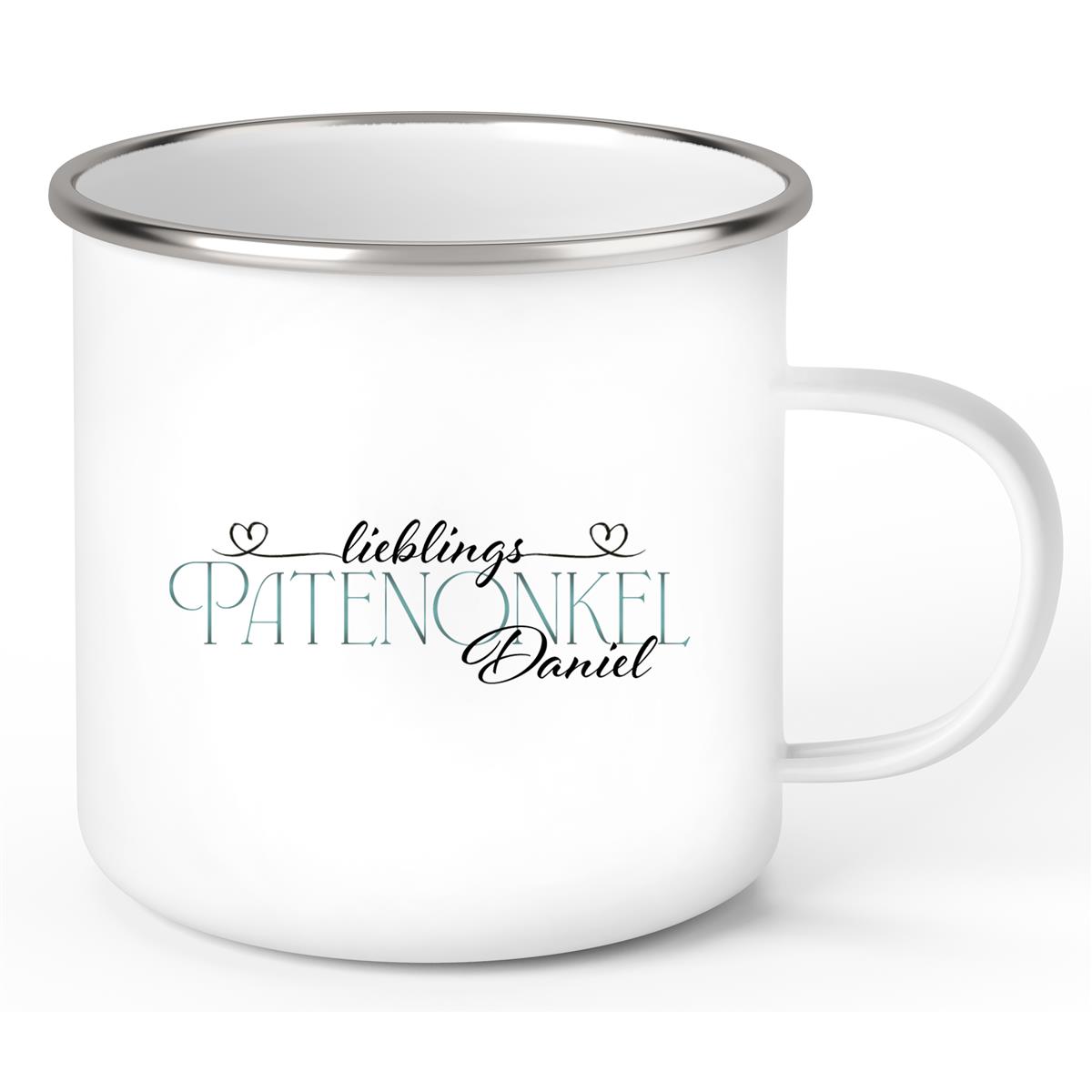 Tasse Wunschname Lieblings-Patenonkel 1 Emaille personalisiert