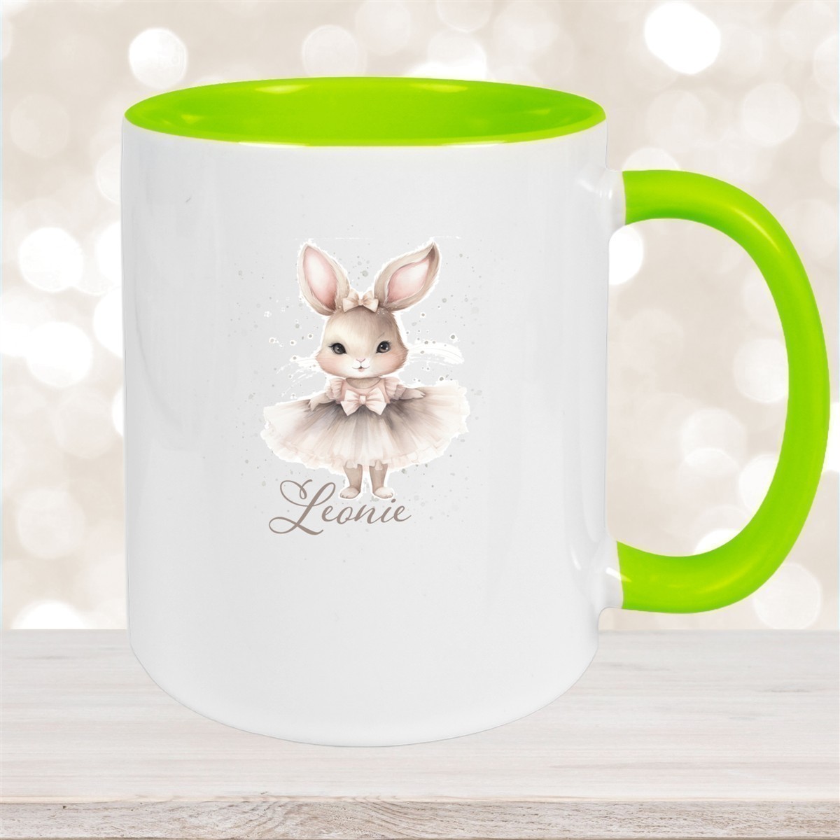 Tasse Ostern - Hase #8 Wunschnamen Keramik personalisiert versch. Farben