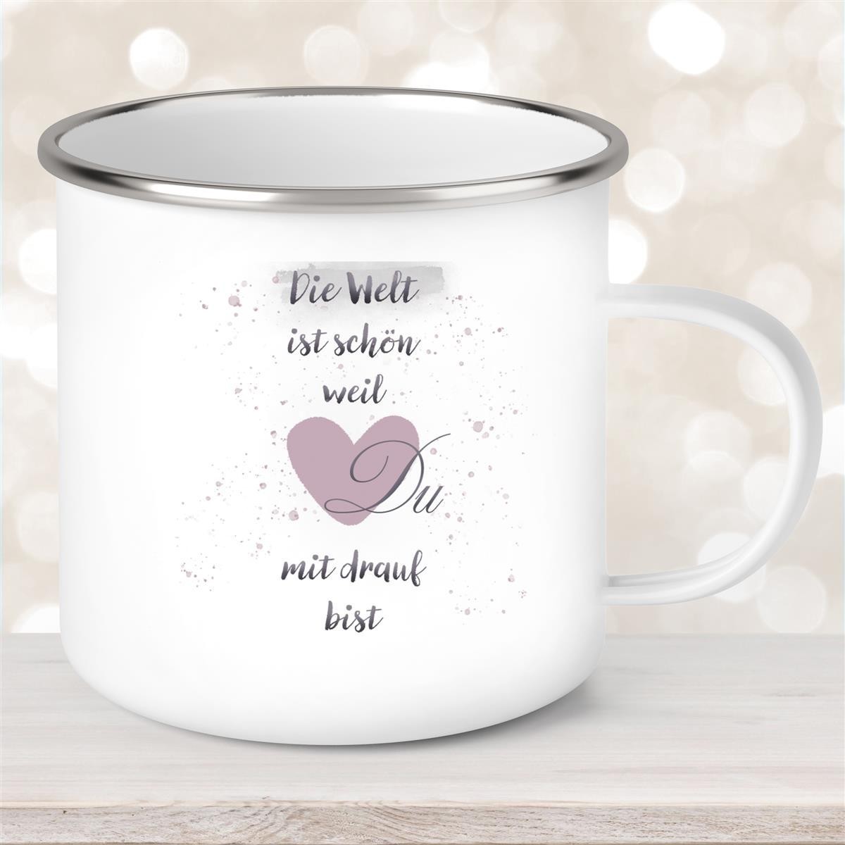Tasse Freundschaft Liebe #2 Emaille Tasse Freundschaft Liebe #2 Emaille