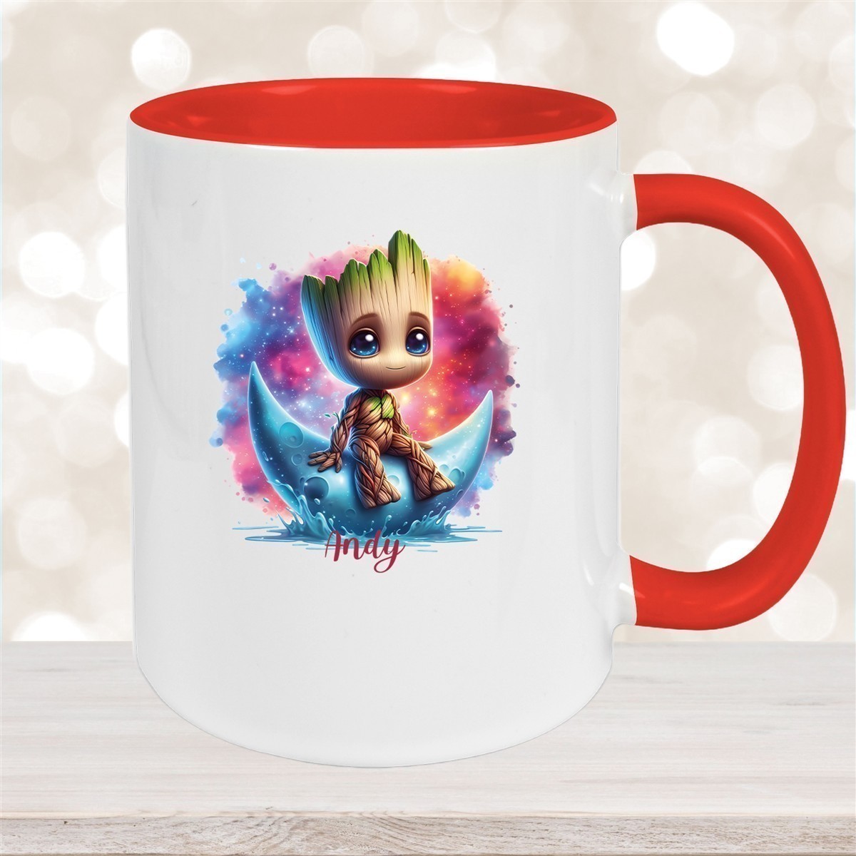Tasse Wunschname Baby-Groot #7 Keramik Kinderbecher personalisiert versch. Farben