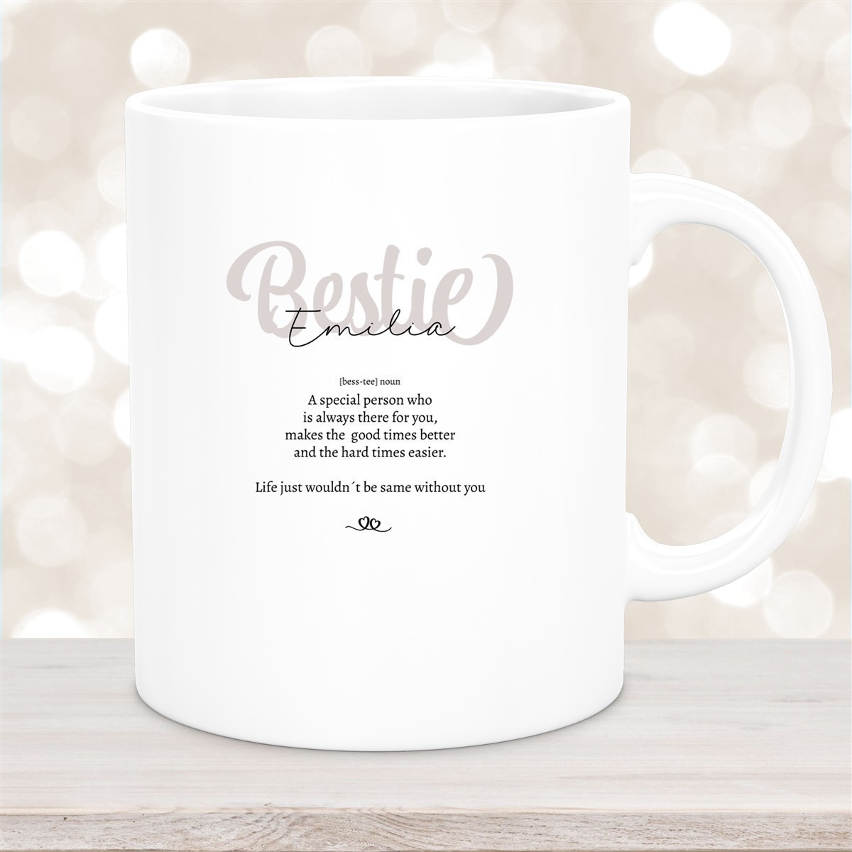 Tasse Wunschname Lieblings-Bestie #2 personalisiert Keramik Becher Weiß Tasse Wunschname Lieblings-Bestie #2 personalisiert Keramik Becher versch. Farben