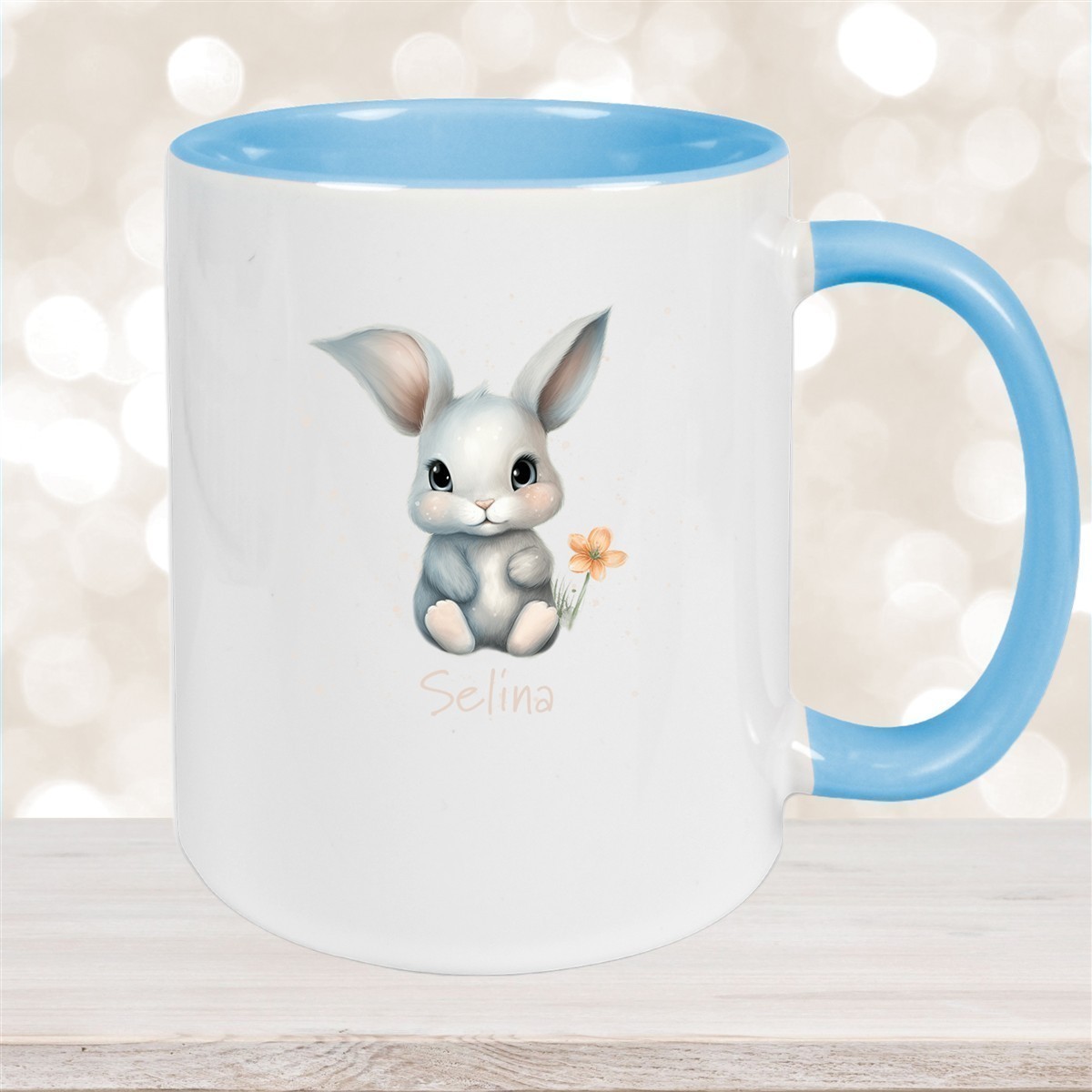 Tasse Ostern - Hase #2 Wunschnamen Keramik personalisiert versch. Farben
