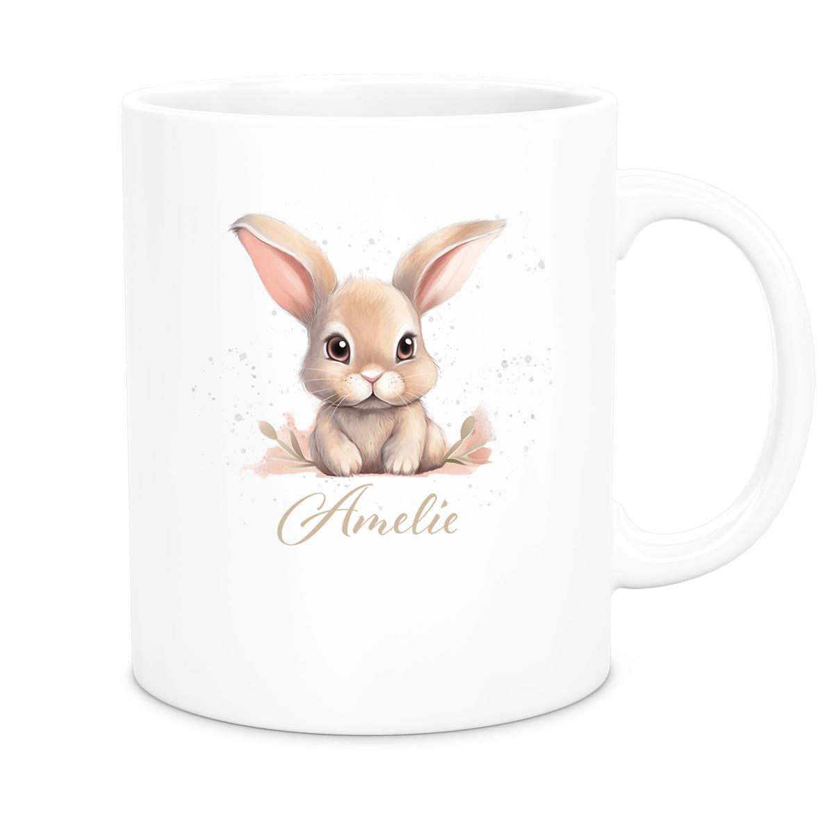 Tasse Ostern - Hase 7 Wunschnamen Keramik personalisiert versch. Farben