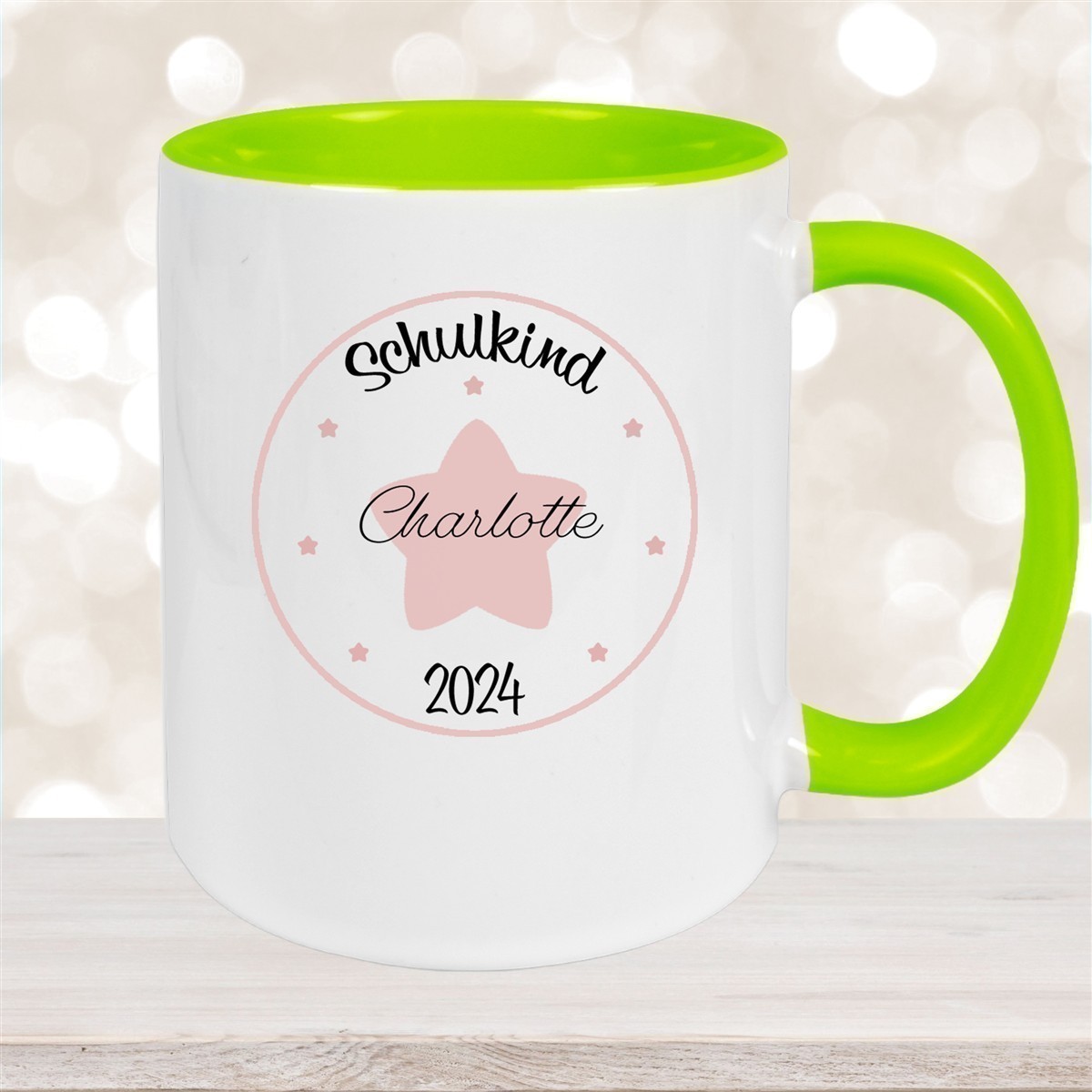 Tasse Schulkind #02 Wunschname Keramik Kinderbecher Personalisiert versch. Farben