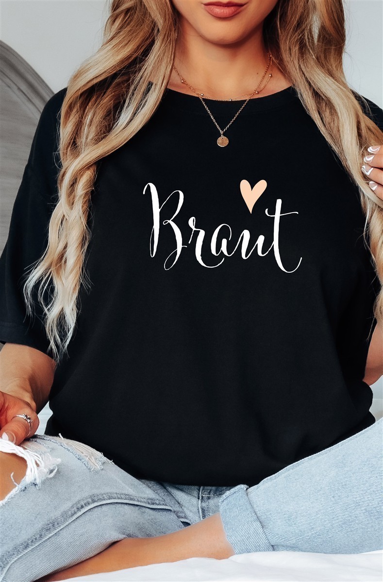 T-Shirt Braut #05 Damen-Shirt für den Junggesellinnenabschied Braut-Schwarz-XXL