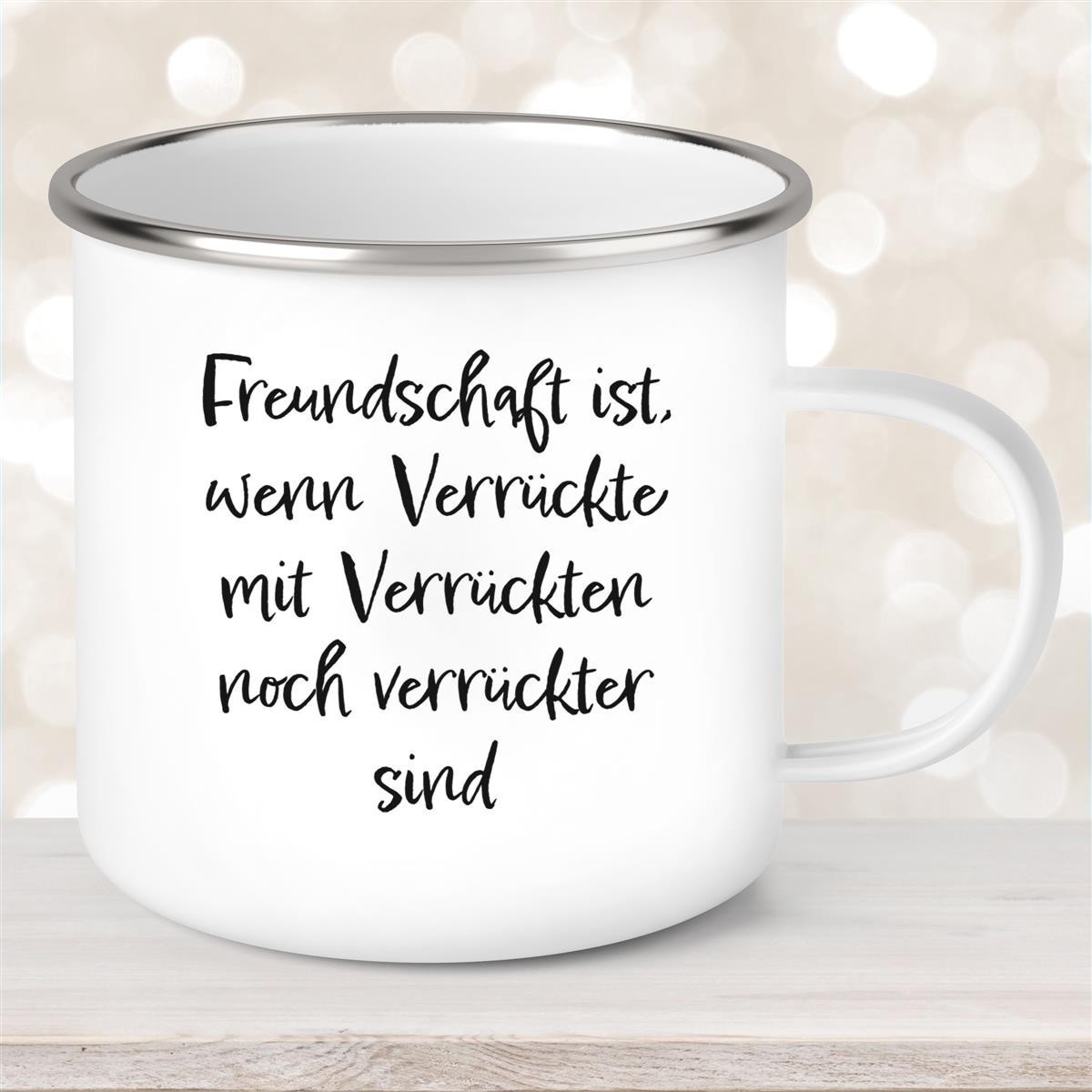 Tasse Freundschaft Liebe #1 Emaille Tasse Freundschaft Liebe #1 Emaille