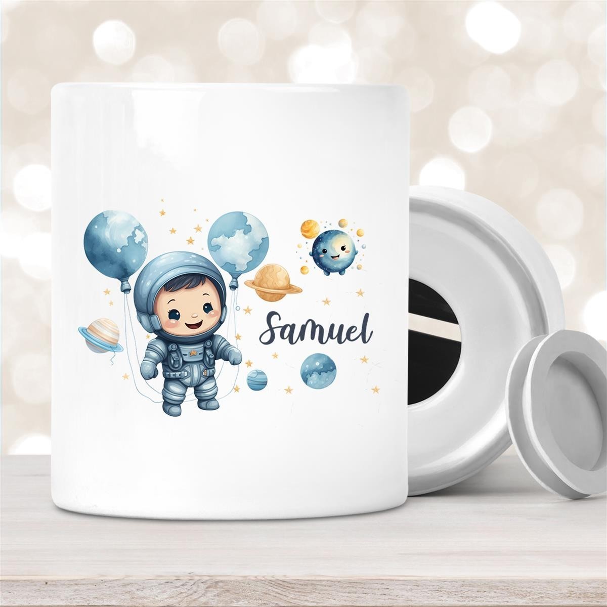 Spardose mit Wunschname Astronaut #1 personalisiert Spardose mit Wunschname Astronaut #1 personalisiert